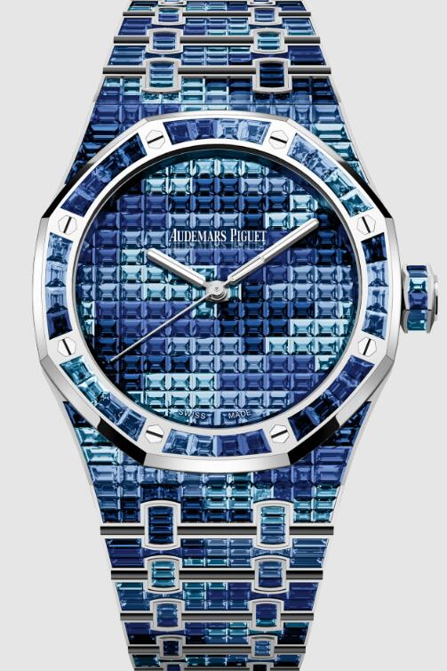 15514BC.YY.1284BC.04 Fake Audemars Piguet Royal Oak Self-Winding 41 Blue Camouflage watch